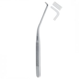 Hook bone Tessier serrated 185mm black