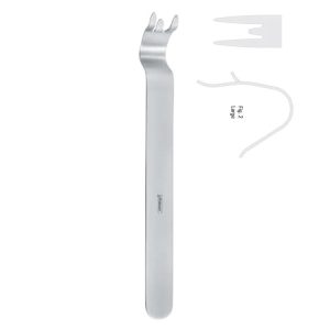Retractor chin Obwegeser malleable fig.2, 160mm