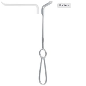 Retractor soft tissue Obwegeser upward 16x5mm, 220mm
