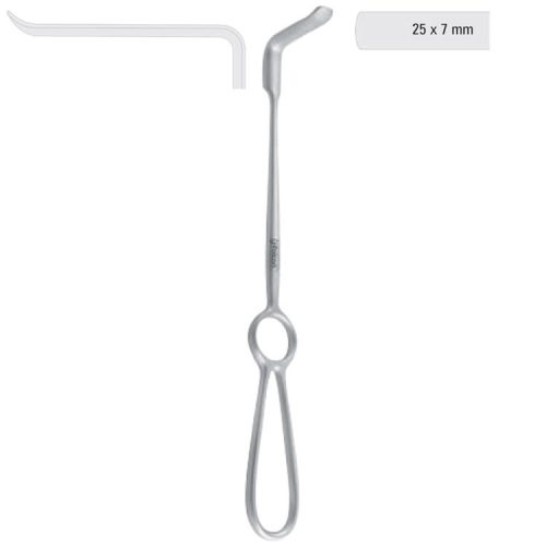 Retractor soft tissue Obwegeser upward 25x7mm, 220mm