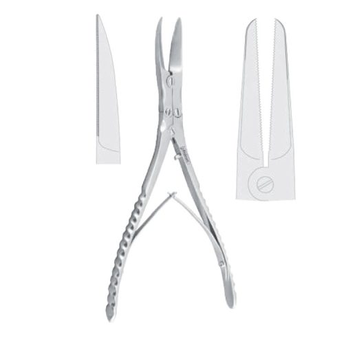 Scissors nasal ridge cutting Obwegeser straight 215mm