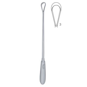 Skrobaczka maciczna Recamier ostra-sztywna 9mm 310mm fig.3