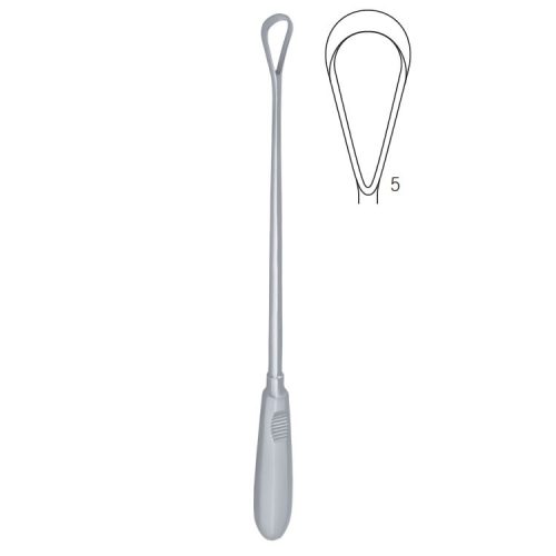 Skrobaczka maciczna Recamier ostra-sztywna 12mm 310mm fig.5