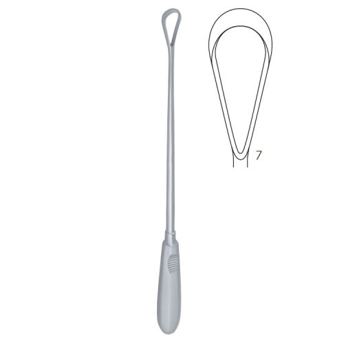 Skrobaczka maciczna Recamier ostra-sztywna 15mm 310mm fig.7