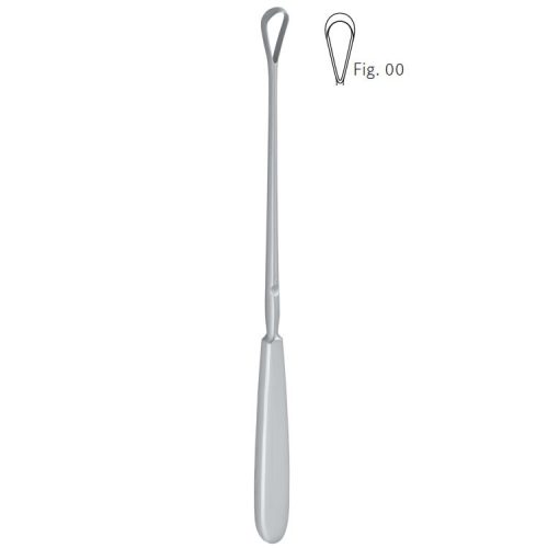 Skrobaczka maciczna Sims ostra-sztywna 5mm 255mm fig.00