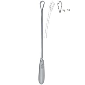 Skrobaczka maciczna Recamier ostra-giętka 5mm 310mm fig.00