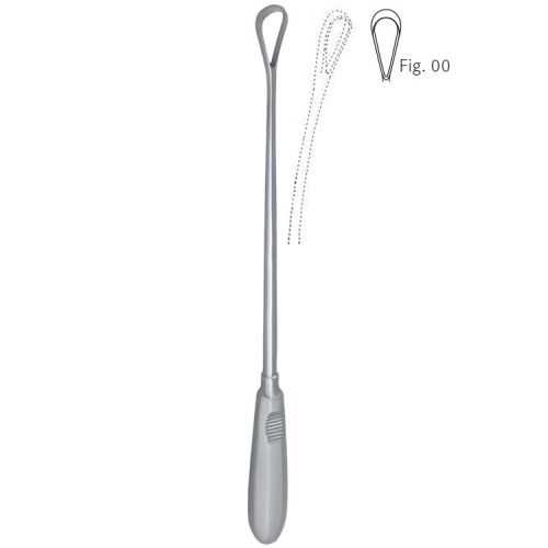 Skrobaczka maciczna Recamier ostra-giętka 5mm 310mm fig.00