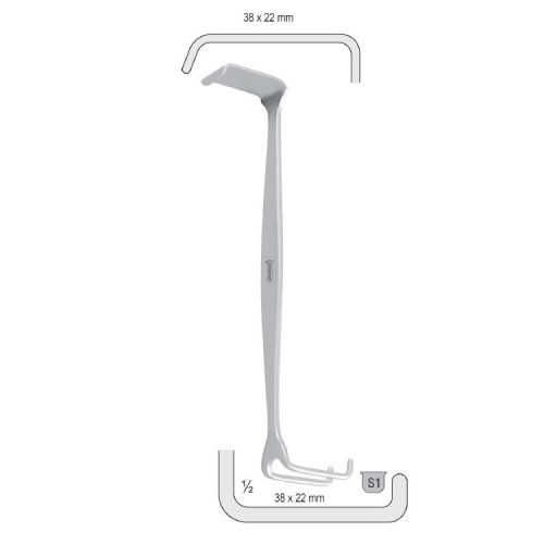 Hak Czerny 38x22mm/180mm