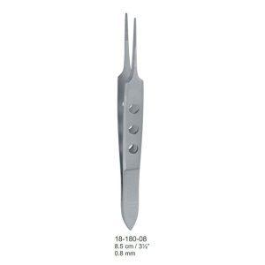 Penseta Bishop-Harmon Iris ząbkow. prosta 0.8mm 85mm