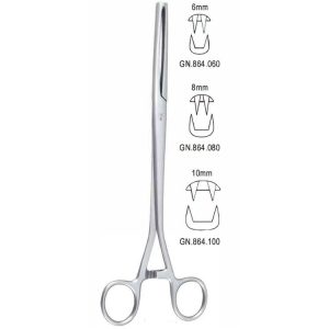 Kleszczyki ginekologiczne Museux proste 2x2 zęby 6x240mm