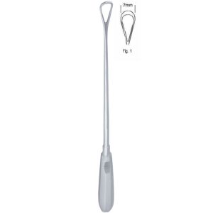 Skrobaczka maciczna Recamier tępa-sztywna 7mm 310mm fig.1