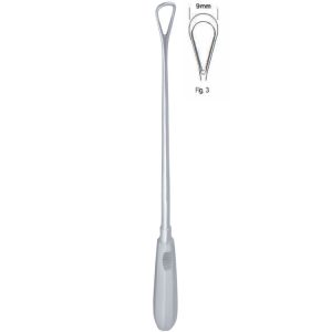 Skrobaczka maciczna Recamier tępa-sztywna 9mm 310mm fig.3