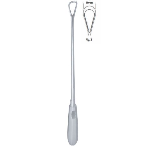 Skrobaczka maciczna Recamier tępa-sztywna 9mm 310mm fig.3