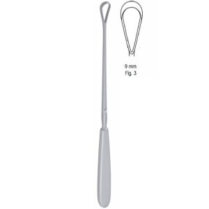 Skrobaczka maciczna Sims tępa-sztywna 9mm 255mm fig.3