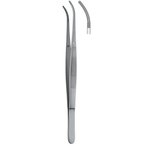 Penseta anatomiczna ząbkowana Potts-Smith zagięta 210mm