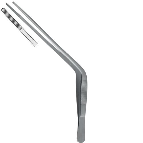 Penseta nosowa ząbkowana Troeltsch (Wilde) wygięta 150mm