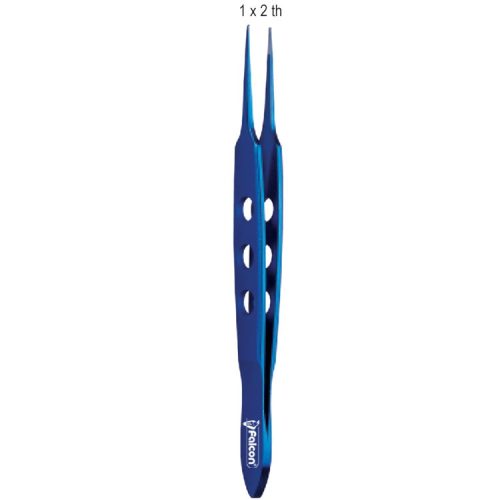 Penseta tytanowa Bishop-Harmon Iris .prosta 1x2 ząbki 90mm