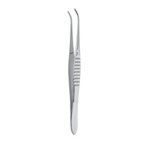 Penseta anatomiczna ząbkowana Iris zagięta 100mm