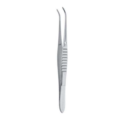 Penseta anatomiczna ząbkowana Iris zagięta 100mm