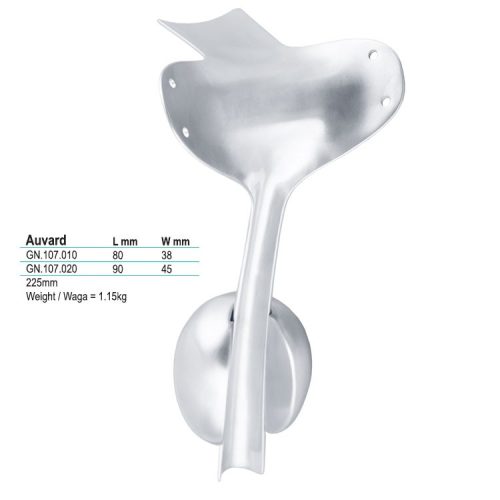 Wziernik pochwowy Auvard 80x38mm 225mm z odważnikiem 1.15kg