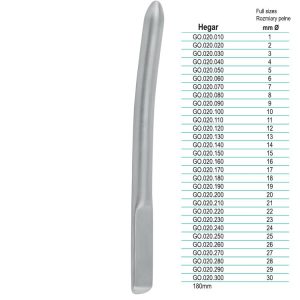 Rozszerzadło maciczne Hegar ø 12mm/180mm