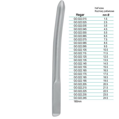 Rozszerzadło maciczne Hegar ø 11.5mm/180mm
