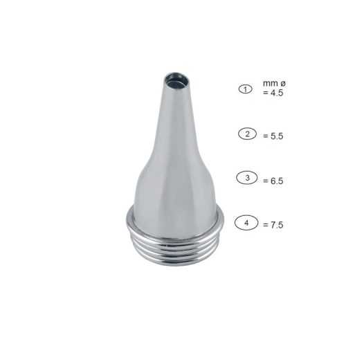 Wzierniki uszne Gruber dla dorosłych fig.1-4 (mm:4.5 5.5 6.5 7.5) zestaw 4 szt.