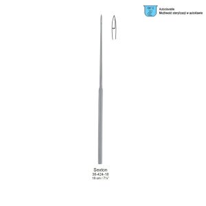 Nożyk uszny Sexton do tympanoplastyki prosty 180mm fig.2