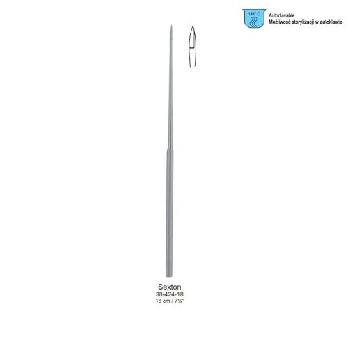 Nożyk uszny Sexton do tympanoplastyki prosty 180mm fig.2