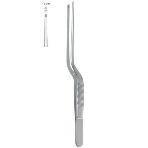 Penseta uszna chirurgiczna Lucae bagnetowa 1x2 ząbki 140mm