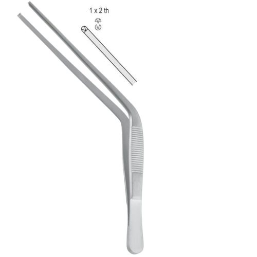 Penseta nosowa chirurgiczna Troeltsch (Wilde) zagięta 1x2 ząbki 150mm