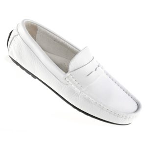 Car Mocassino, buty męskie białe 42