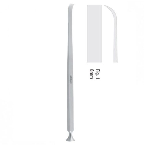 Osteotome pterygoid Hargis curved 8mm, 220mm
