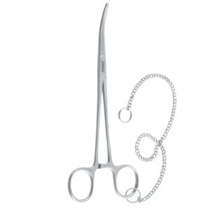Clamp coronoid holding Hargis 1x2th curved with chain 190mm