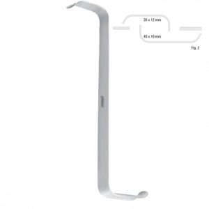 Retractor soft tissue Tessier z-shape fig.2, 150mm black