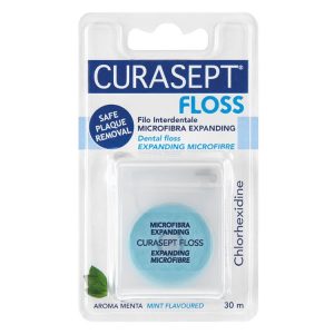CURASEPT Floss - pęczniejąca Nić z mikrofibry o smaku miętowym 30m