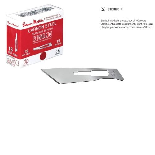 Ostrza do skalpeli Swann Morton fig. 25 (Opak. 100 szt.)