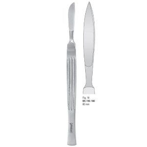 Skalpel ze stali nierdzewnej, ostrze 60mm fig. 18