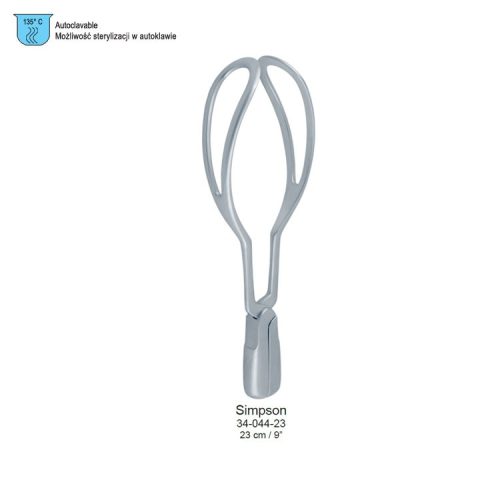 Kleszcze porodowe Simpson 230mm
