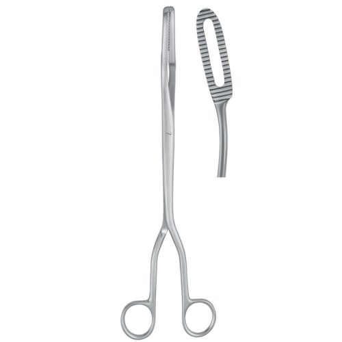 Kleszcze Sopher do łożyska i jaja płodowego zagięte do przodu 12mm/280mm