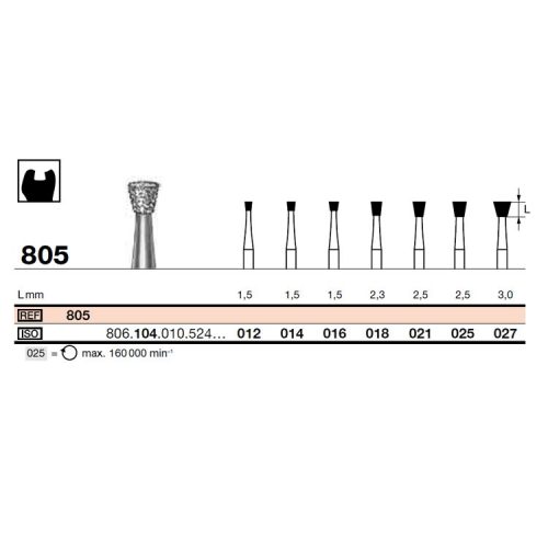 Wiertło diamentowe FG 805G.314.534.018