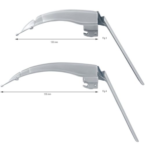 MacMove Zestaw laryngoskopowy ze zintegrowanym światłowodem (Max-Led rękojeść standard + łyżki fig.3, 4)