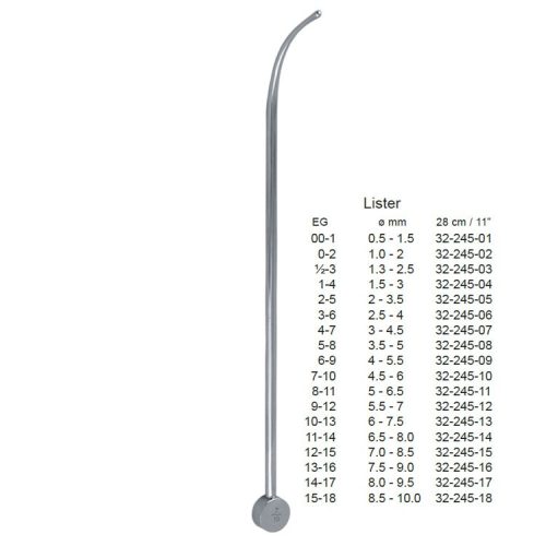 Zgłębnik cewkowy Lister 7-10EG 4.5-6mm/280mm