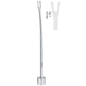 Obwegeser Osteotom do przegrody nos. z podziałką zagięty 6mm/185mm