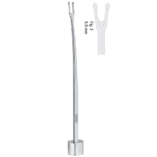 Obwegeser Osteotom do przegrody nos. z podziałką zagięty 6mm/185mm