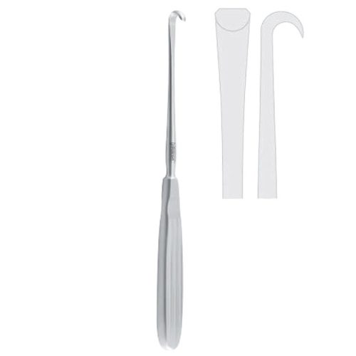 Obwegeser Podważka ostra zakończona hakiem 8mm/205mm