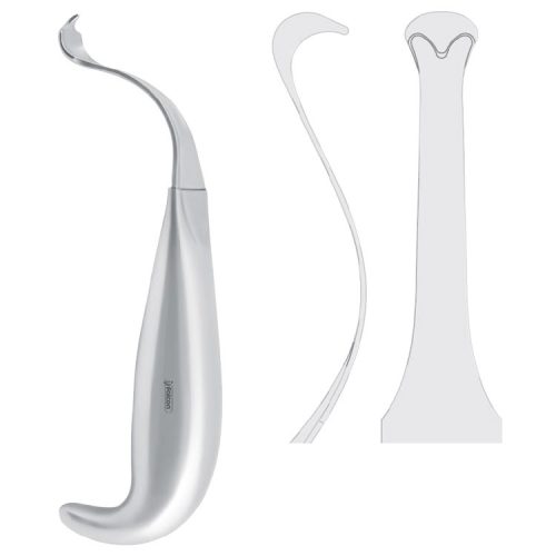 Retractor mandibular body Steinberg 10mm, 155mm
