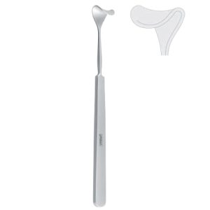 Retractor orbital/eye lid Tessier 20mm, 150mm black