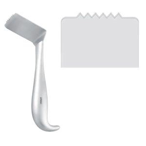 Retractor illiac crest Tessier toothed fig.4, 180mm black