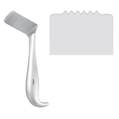 Retractor illiac crest Tessier toothed fig.4, 180mm black